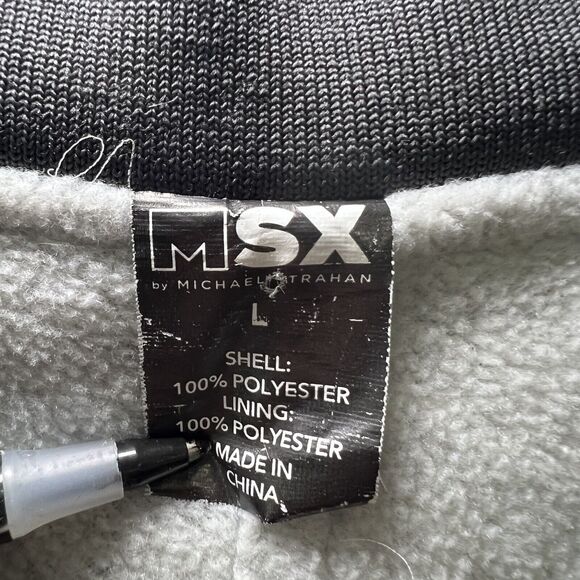MSX By Michael Strahan Full Zip Reversable Jacket Mens Size Large Gray Fleece - Picture 7 of 16